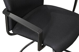 Freischwinger / Viasit / schwarz / stapelbar