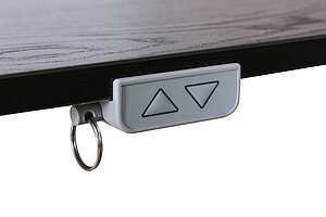 Steh-Sitz-Schreibtisch / IKEA 'BEKANT' / esche schwarz / 160 x 80 cm