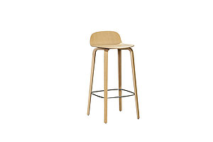 Barhocker / MUUTO 'Visu Bar Stool' / eiche