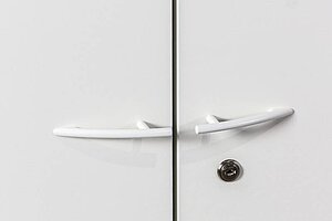 Neuwertig / Aktenschrank / König & Neurath 'ACTA.CLASSIC' / Flügeltürenschrank / weiß / 80 cm / 5 Ordnerhöhen