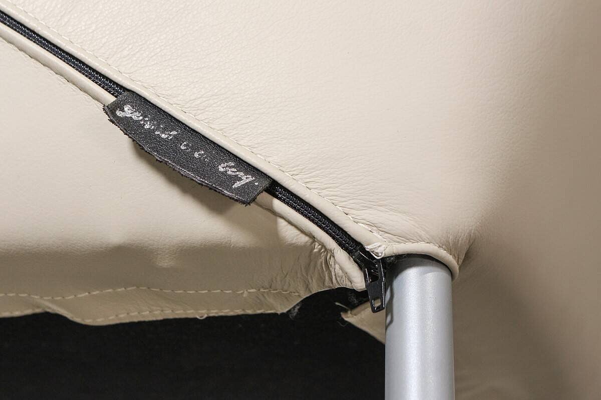 2er Set Besucherstuhl / Gerard van den Berg / Leder beige