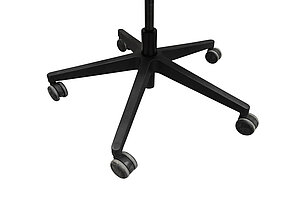 Bürodrehstuhl / Viasit 'F1' / Kopfstütze / Polsterrücken / schwarz / breites Fußkreuz