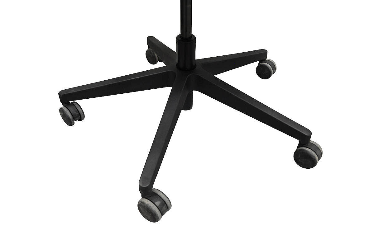 Bürodrehstuhl / Viasit 'F1' / Kopfstütze / Polsterrücken / schwarz / breites Fußkreuz