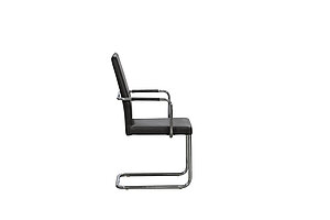 Freischwinger / KFF 'Aura' / Leder in braun