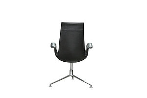 Konferenzsessel / Walter Knoll 'FK Chair' / Leder schwarz