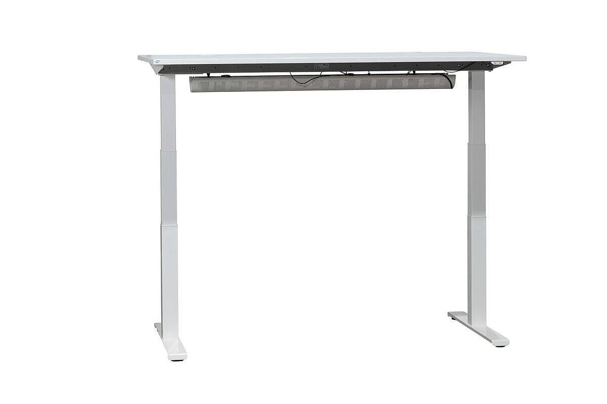 Steh-Sitz-Schreibtisch / Kinnarps 'Polaris Serie P' / weiß / 160 x 80 cm