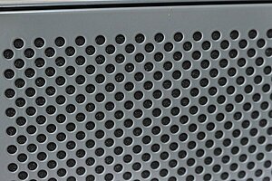 Sideboard / USM Haller / 6 Fächer mit Klappen / mittelgrau / Akustikfront