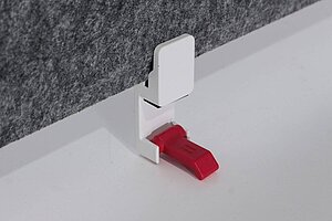 Tischtrennwand / Herman Miller 'Atlas Office Landscape' / dunkelgrau