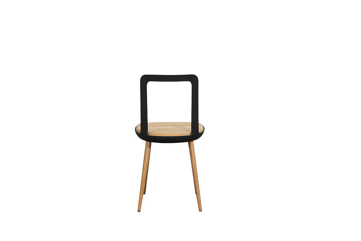 4er Set Besucherstuhl / Wagner 'W-2020 Chair' / eiche geölt / Sitzschale/Rückenlehne schwarz / NP 1788 EUR