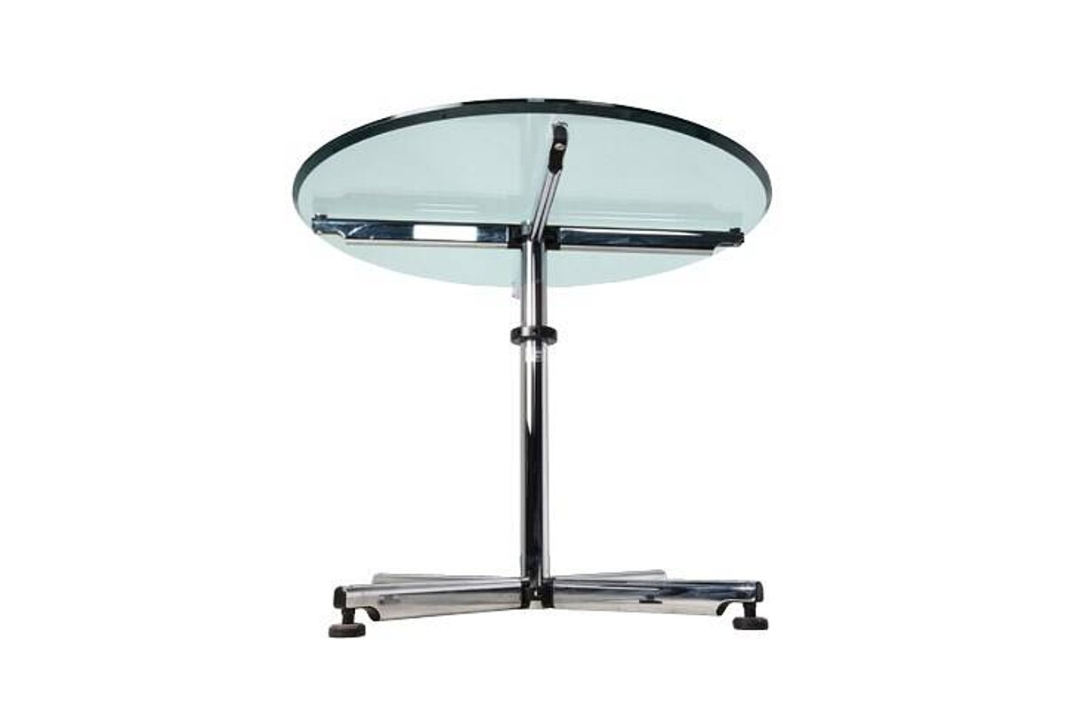 Besprechungstisch / USM 'Kitos' / Glasplatte / 90 cm Durchmesser