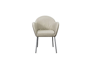 2er Set Besucherstuhl / Gerard van den Berg / Leder beige