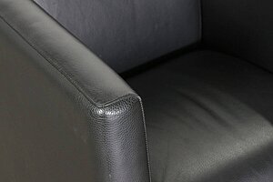 Loungesessel / Cocktailsessel / Leder in schwarz