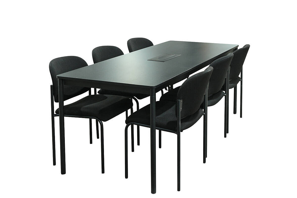 Besprechungstisch / 190 x 80 cm / schwarz / Turnbox