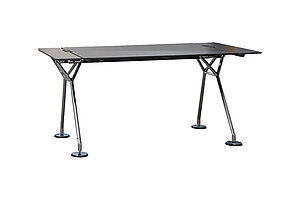Schreibtisch / Tecno 'Nomos' / HPL Platte schwarz / 160 x 79 cm