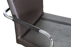 Freischwinger / KFF 'Aura' / Leder in braun