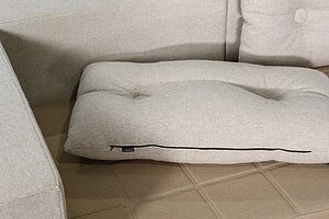 Modulsofa / 2-Sitzer / Materia 'MONOLOG' / braun/beige