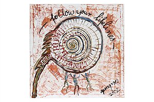 Gemälde 'Lifelines', 100 x 100 cm