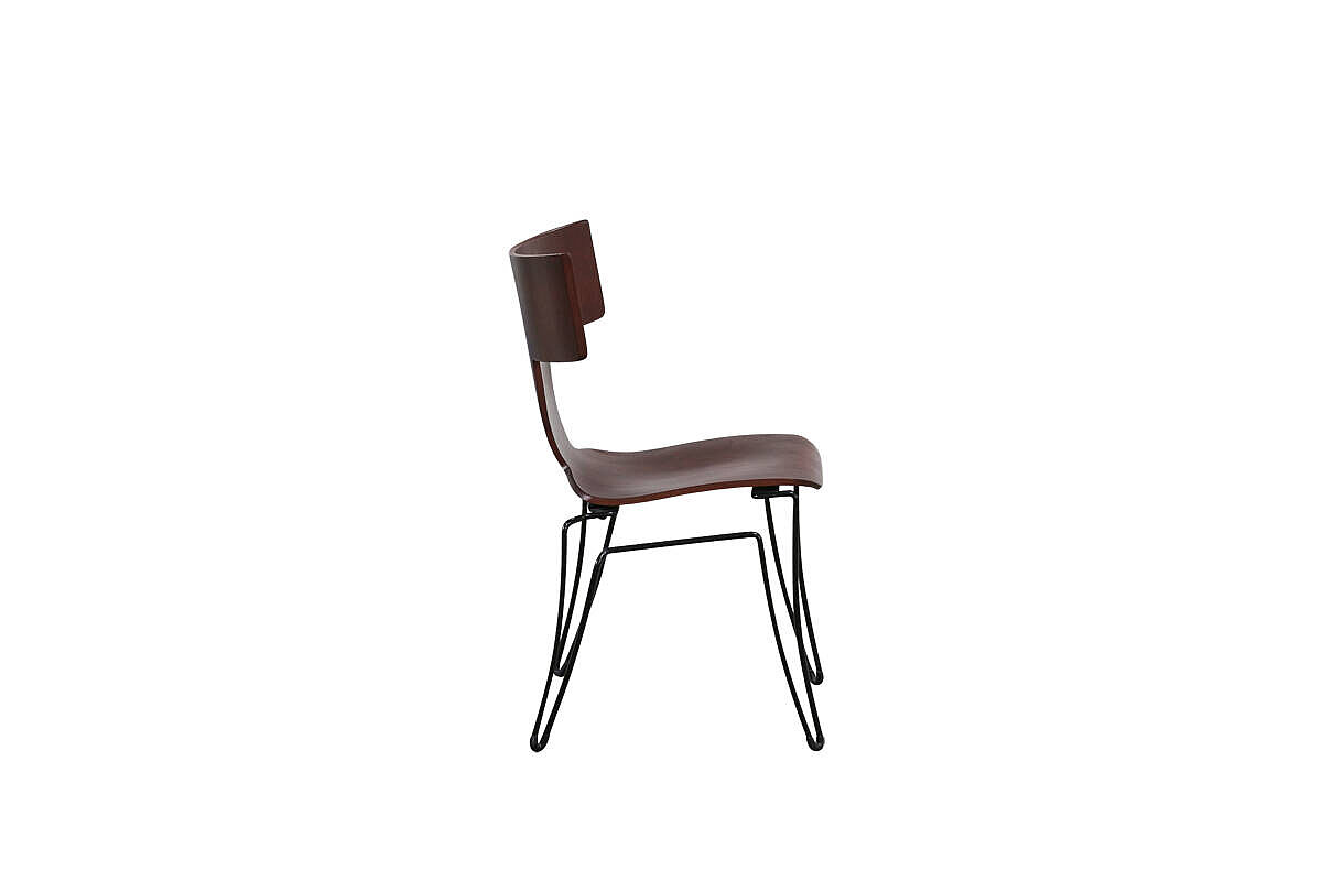 Stapelstuhl / Donghia 'Anziano' / Vintage / T-förmige Rückenlehne / Holz