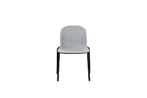 Besucherstuhl / DeVorm 'LJ 2' / Sitzschale Filz hellgrau / stapelbar