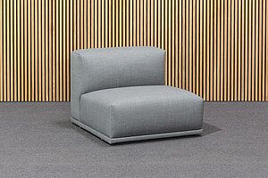 Neuwertig / MUUTO 'Connect' / Stoff Remix / Farbe 143 grau - Variante 5 - Modul E, D, D + E