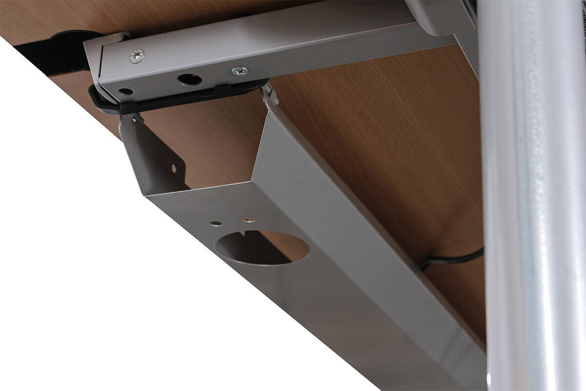 Steh-Sitz-Schreibtisch / Assmann 'Canvaro' / 180 x 80 cm / weiß