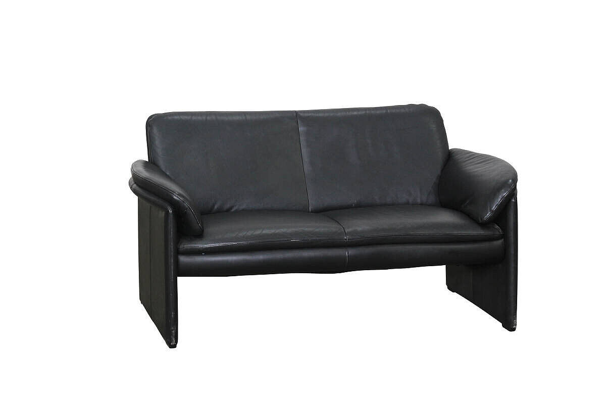 Loungesofa / 2-Sitzer / Leolux 'Bora Béta' / Leder schwarz
