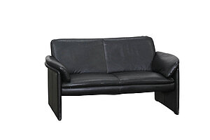 Loungesofa / 2-Sitzer / Leolux 'Bora Béta' / Leder schwarz