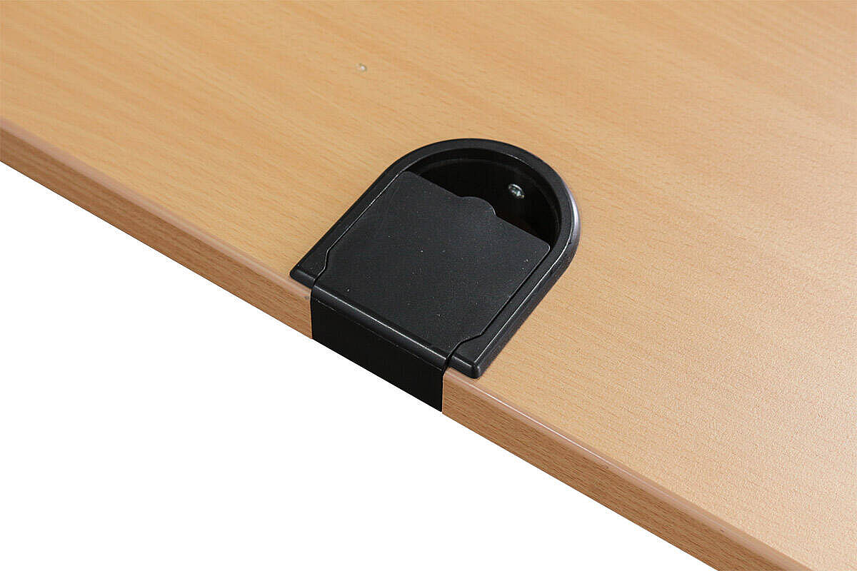 Steh-Sitz-Schreibtisch / Assmann 'Canvaro' / buche / 180 x 90 cm