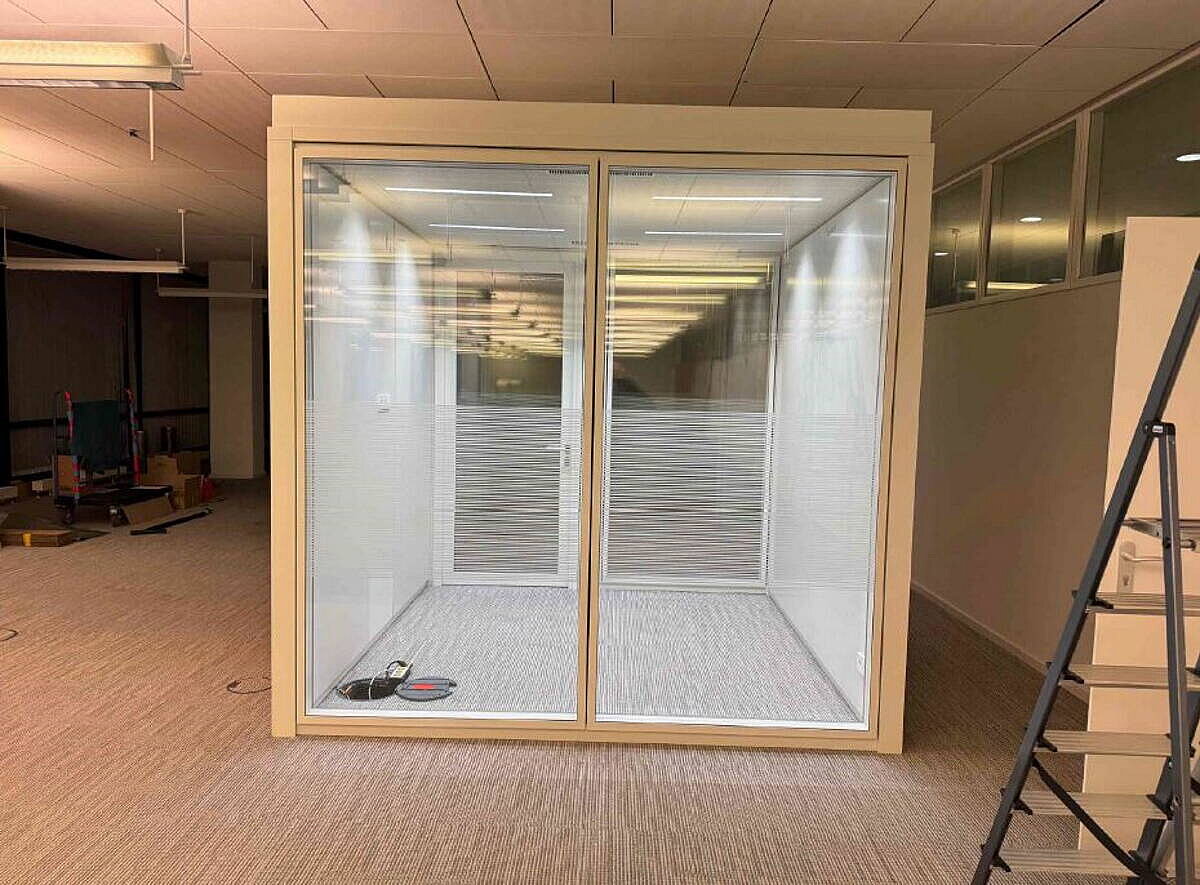 Raum-in-Raum System / Lindner 'Cube Duo' / 2,68 x 2,7 x 2,7 m
