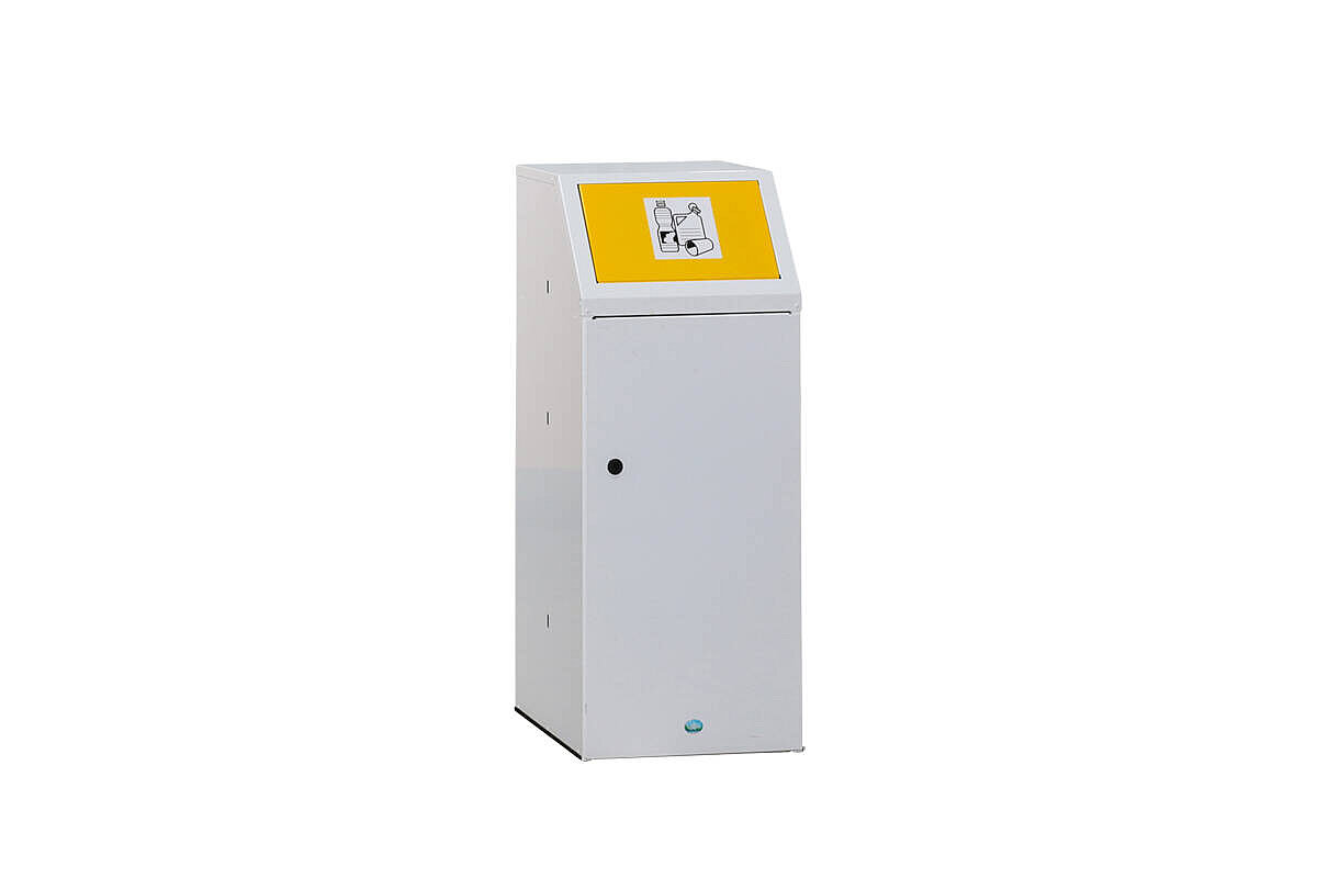 Mülltrennsystem / Wertstoffsammler / VAR Sorting 'WSG 69' / 5 x 90L / Stahlblech verzinkt / weiß