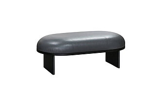 3-tlg. Set / 1 x Sitzbank / 'ANZA 120' / 2 x 'ANZA POUF' / anthrazit