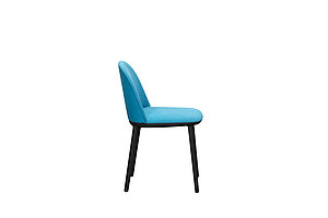 Besucherstuhl / vitra 'Softshell Side Chair' / blau