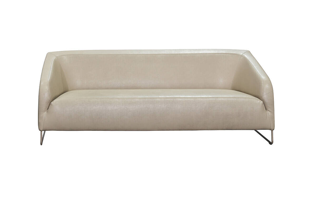3-tlg. Loungeset / Artifort 'Diva' / Leder beige / 1 x Sofa / 2 x Sessel