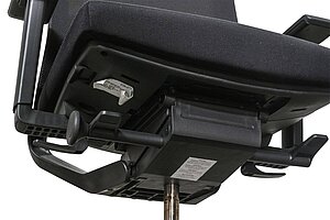 Bürodrehstuhl / viasit 'Impulse' / Netzrücken / schwarz