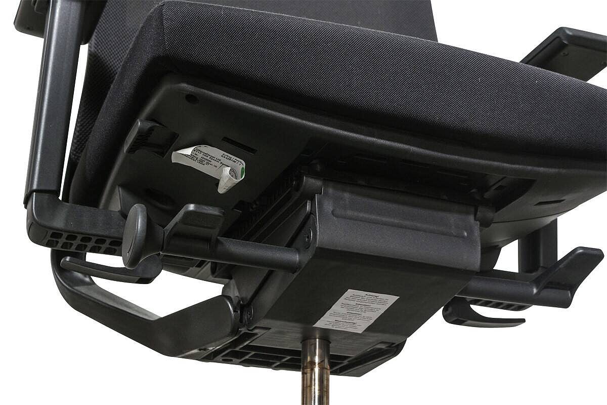 Bürodrehstuhl / viasit 'Impulse' / Netzrücken / schwarz