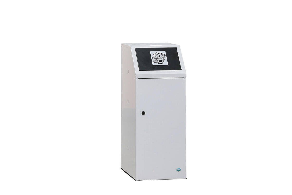 Mülltrennsystem / Wertstoffsammler / VAR Sorting 'WSG 69' / 5 x 90L / Stahlblech verzinkt / weiß