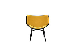 Loungesessel / HAY 'Dapper Lounge Chair' / senfgelb/schwarz