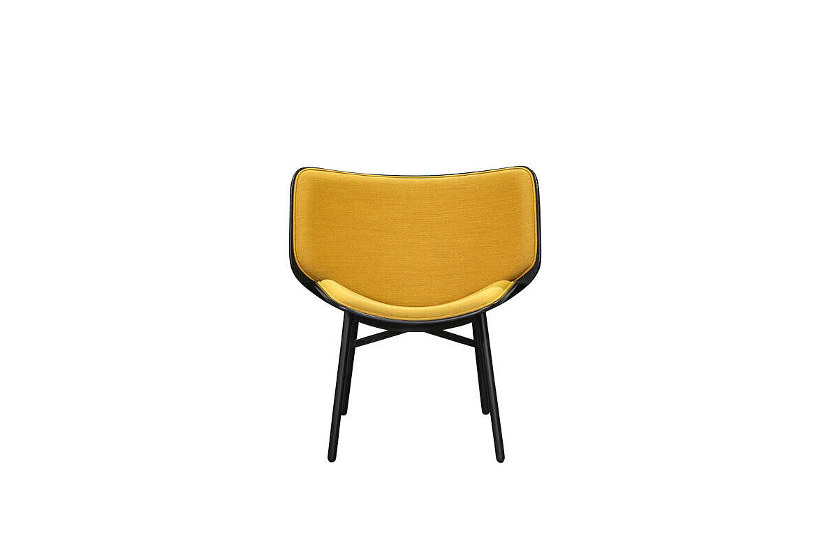 Loungesessel / HAY 'Dapper Lounge Chair' / senfgelb/schwarz