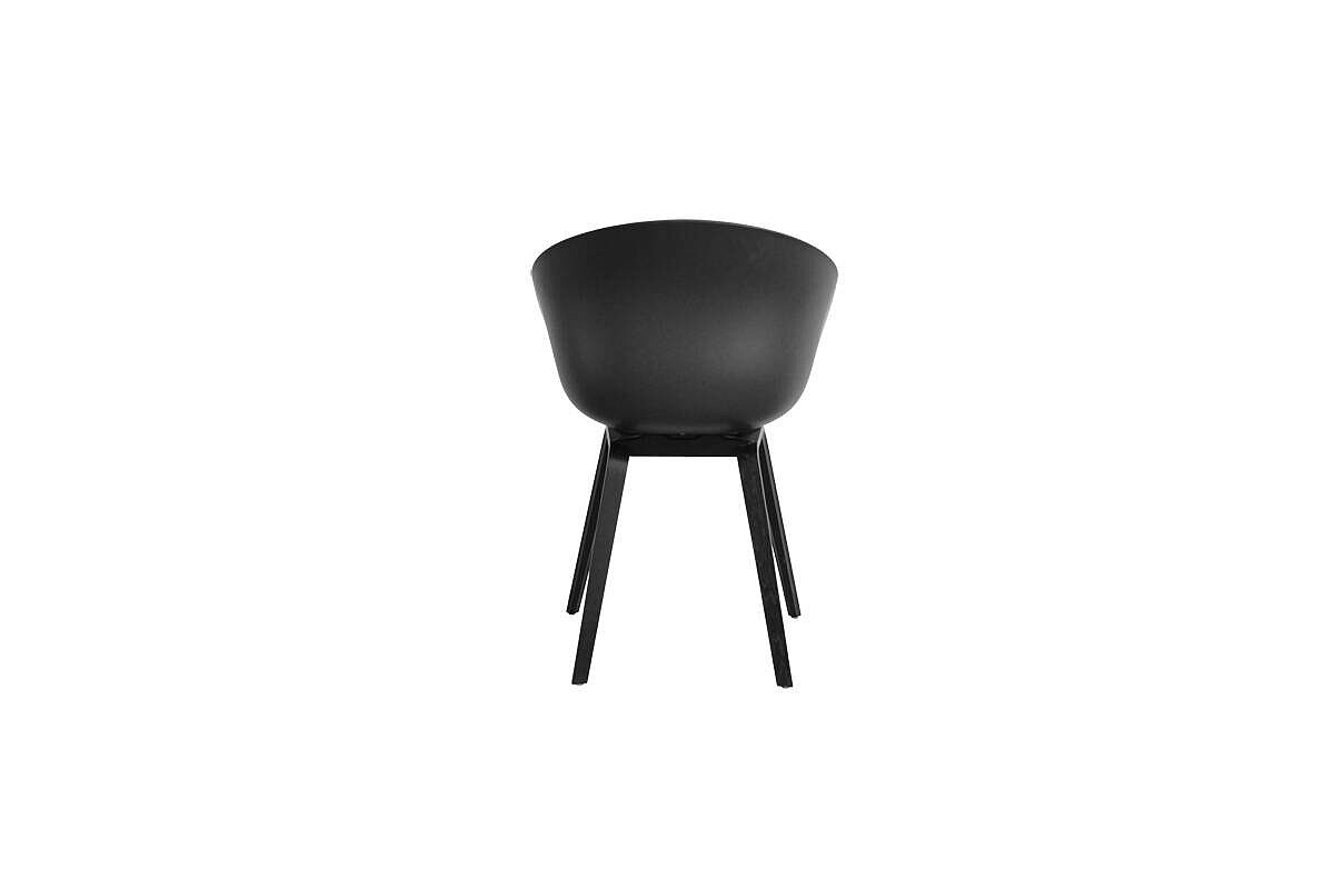 Besucherstuhl / HAY 'About A Chair AAC22' / Schale schwarz - Frontpolster anthrazit