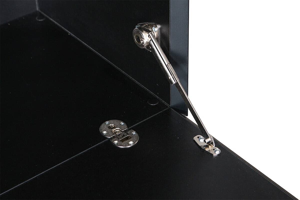 Sideboard / Dobergo 'CUBICO' / Korpus weiß / Innen schwarz / 2 Klappen / 80 cm