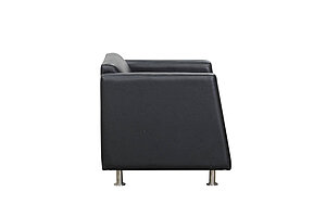 Loungesessel / Cocktailsessel / Leder in schwarz