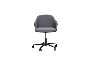 Bürodrehstuhl / Konferenzstuhl / vitra 'Softshell Chair' / dunkelgrau / auf Rollen