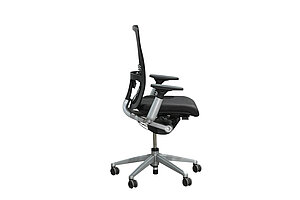 Bürodrehstuhl / Haworth 'Comforto 89' / Netzrücken / schwarz / Fußkreuz silber / NP 789 EUR