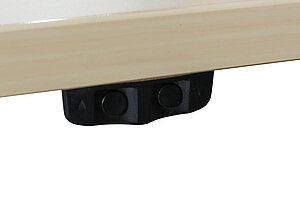 Steh-Sitz-Schreibtisch / Ceka / Cockpitplatte 200 x 90/100 cm / ahorn
