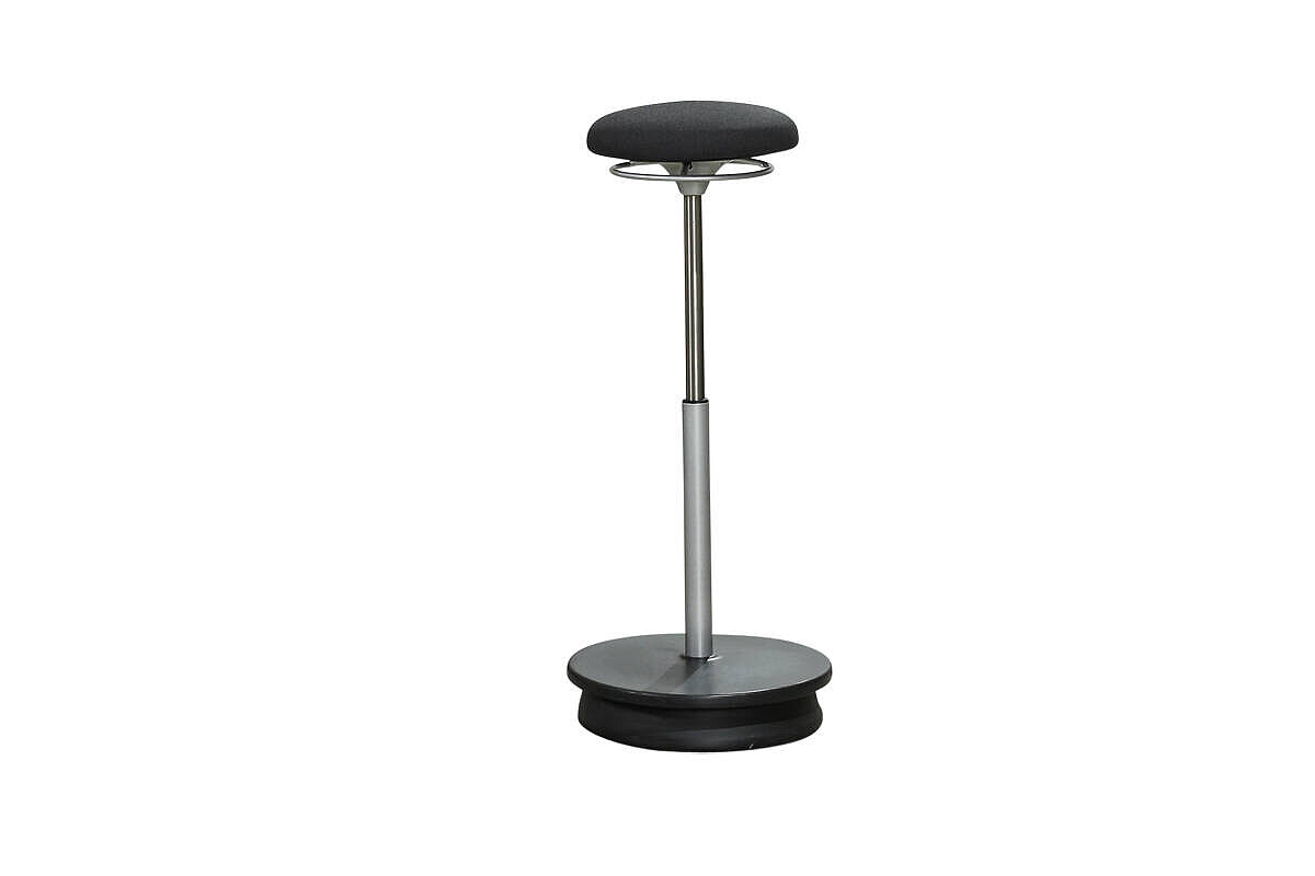 Stehhilfe / Hocker / Haworth 'Comforto 1' / schwarz/silber