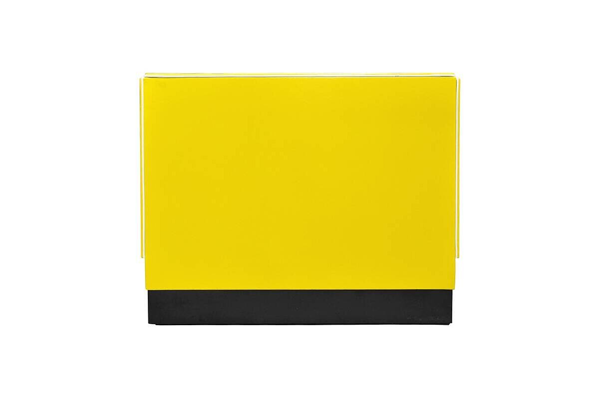 Retro-Lounge-Sofa / Dinerbank / 2-Sitzer / gelb/weiß