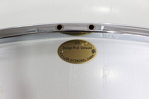 Freischwinger / Brune 'SID' / Sitzschale weiß / Bezug Kunstleder rot