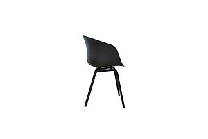 Besucherstuhl / HAY 'About A Chair AAC22' / Schale schwarz - Frontpolster rost