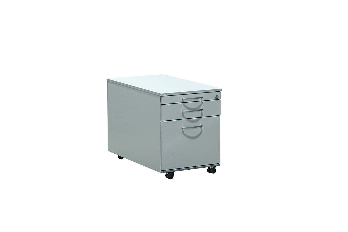 Rollcontainer / Assmann / Privatfach / silbergrau