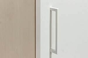Sideboard / Narbutas 'Choice' / ahorn / Schiebetüren weiß / 120 cm